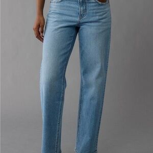 American Eagle Outfitters Light Blue Straight Leg Jeans